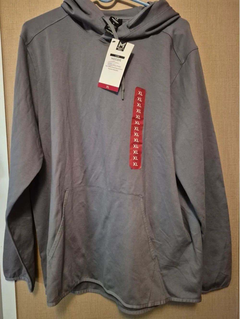 Men's Member's Mark Luxe Gray Hoodie Size XL New with Tags